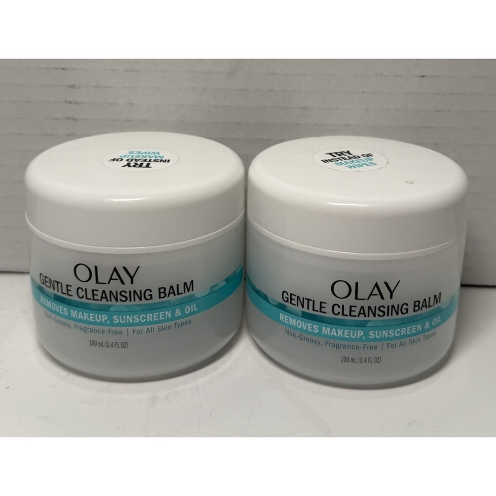 2 New Olay Gentle Cleansing Balm Removes Makeup, Sunscreen & Oil 3.4oz